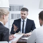 Man in suit in corporation